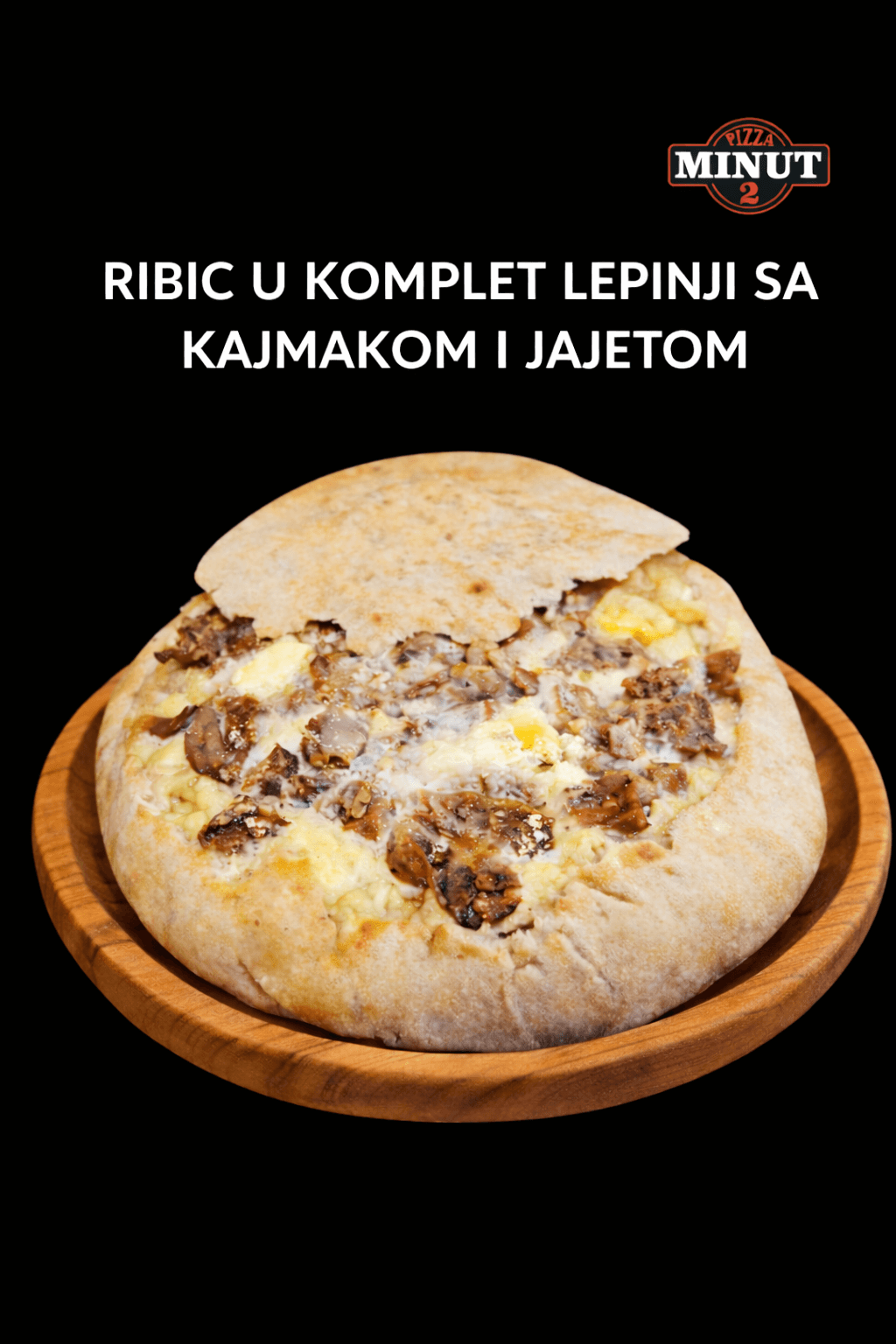 Ribić u komplet lepinji sa kajmakom i jaje
